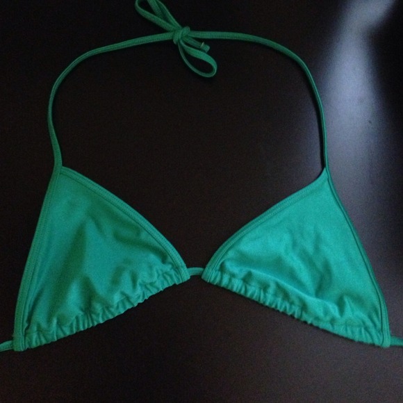 AA Turquoise bikini top.
