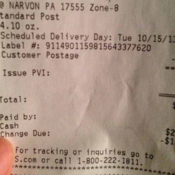 Proof of delivery tracking number - Picture 1 of 1