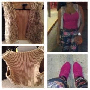 Faux fur vest