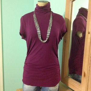 Saks Plum Colored Turtleneck
