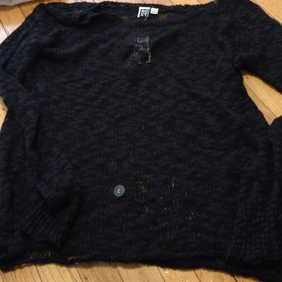 Black Roxy See-Thru sweater