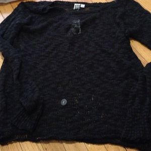 Black Roxy See-Thru sweater