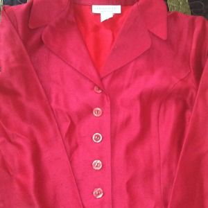 Red,plus size,blazer