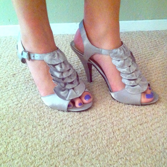 Kelly&Katie silver ruffle heels.
