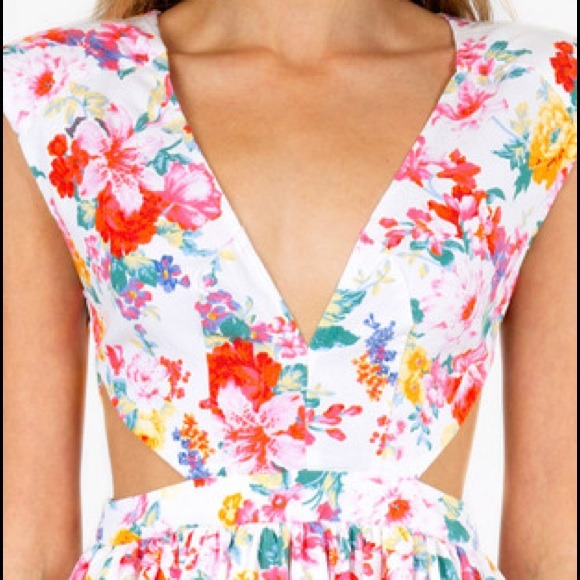 Mustard Seed Dresses Ivory Floral Cutout Dress Poshmark