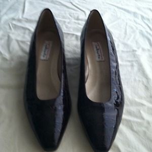 Brown Italian alligator print  shoe