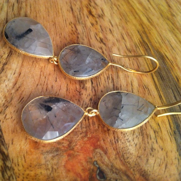handmade Jewelry - Final price๐ Tourmalated quartz earrings handmade Jewelry - Final price๐ Tourmalated quartz earrings