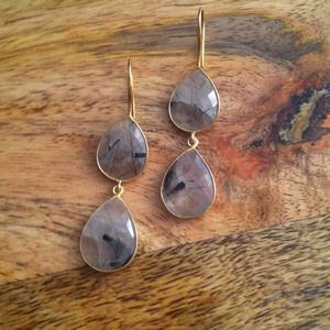 handmade Jewelry - Final price🎉 Tourmalated quartz earrings handmade Jewelry - Final price🎉 Tourmalated quartz earrings