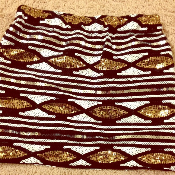 Sequin mini skirt