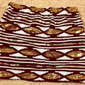 Sequin mini skirt
