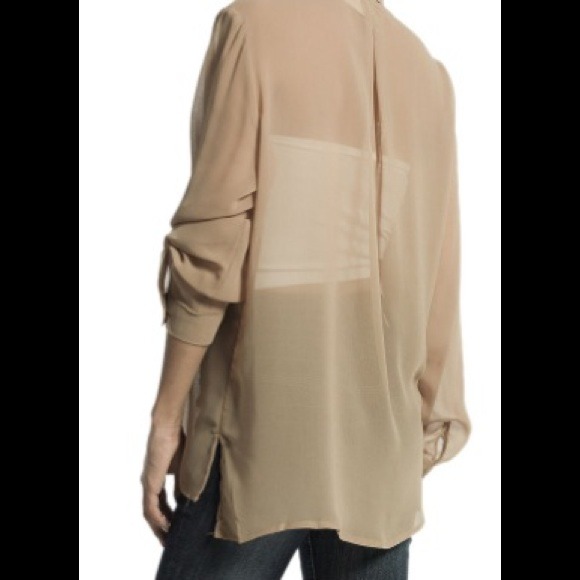 💫️Beautiful Sheer Mocha Blouse💫 - Picture 3 of 4