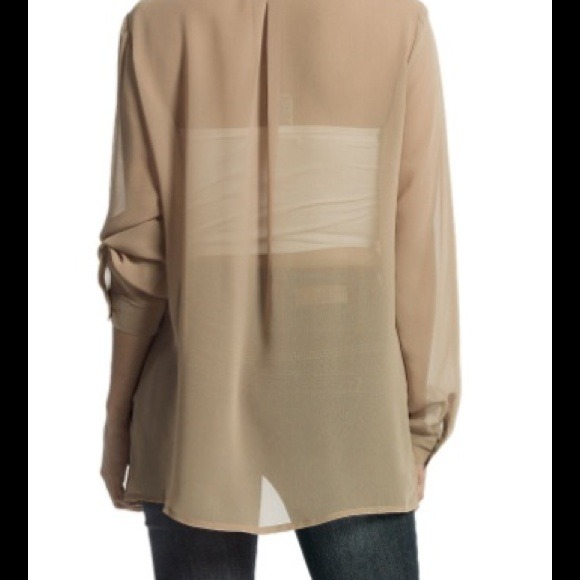 💫️Beautiful Sheer Mocha Blouse💫 - Picture 4 of 4