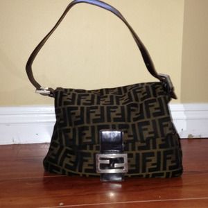 FENDI Zucca Mamma Forever Shoulder Handbag
