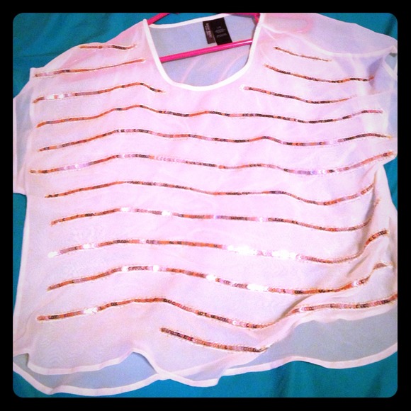 white chiffon top