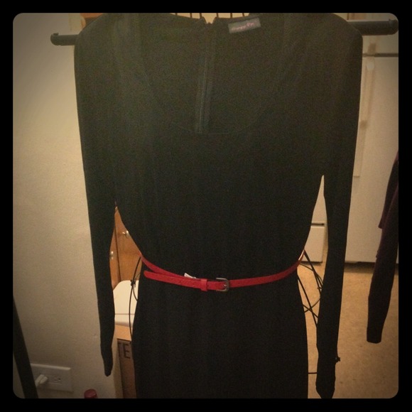 Black Shape FX Long Sleeve Dress