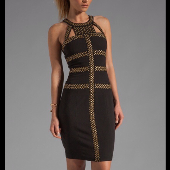 BCBG Dress with gold studs