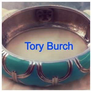 SOLD. Tory Burch Silver & turquoise Blue Bracelet