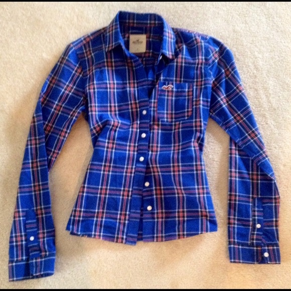 🔻Hollister plaid button up🔺 - Picture 3 of 4