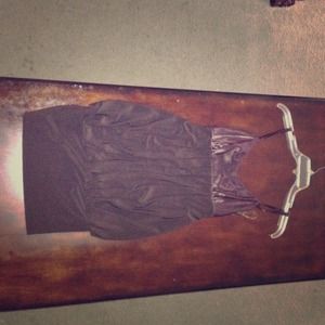 DARK BROWN BALLOON SHORT DRESS