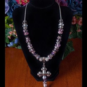 Crystal bead, glass, and rhinestone Necklace