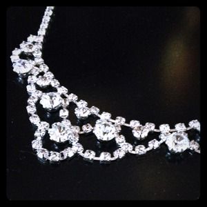 Formal rhinestone necklace