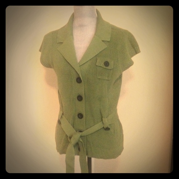 Anne Klein green sweater XL