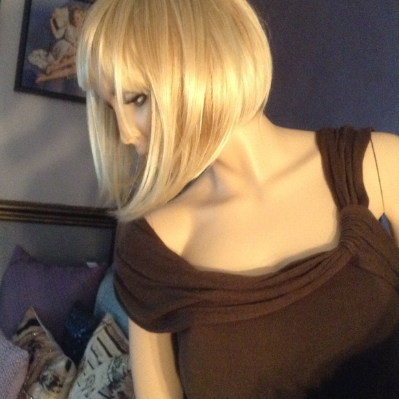 🔥SWEATER DRAPE SHOULDER TOP - Picture 3 of 4