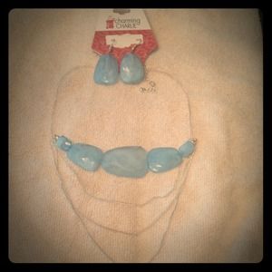 Silver Necklace w/earings