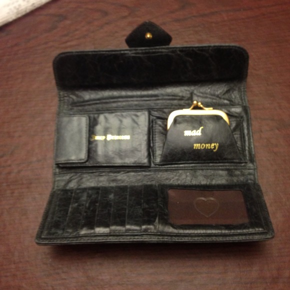 Juicy Couture blue distressed leather wallet