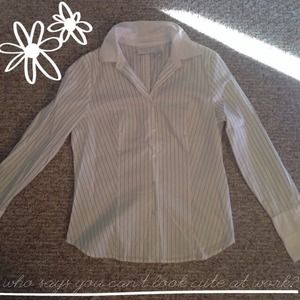 🚫donated🚫White pinstripe Stretchy professional
