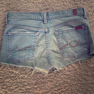 Seven for All Mankind distressed cut offs