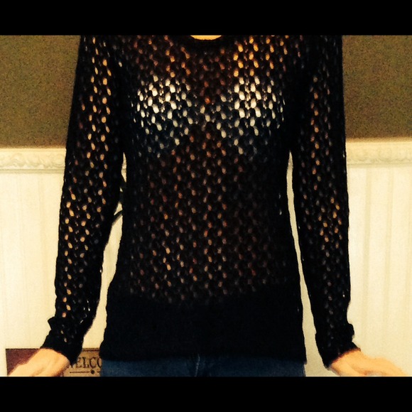 Black netted top