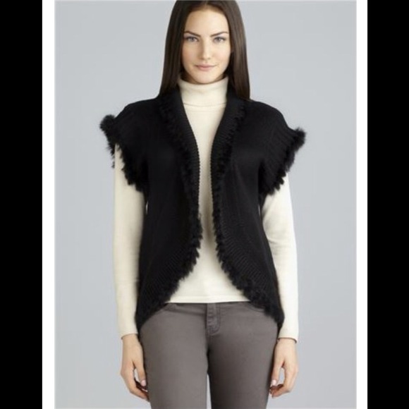 🚫SOLD ON EBAY🚫NWT Rabbit fur trim knit sweater