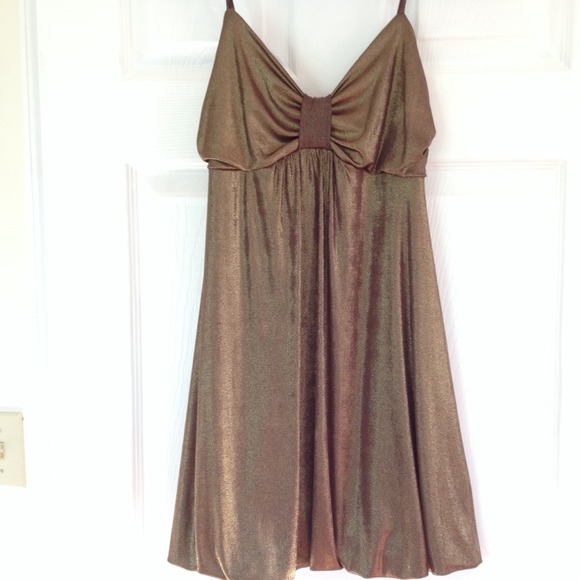 Long chocolate shimmer top