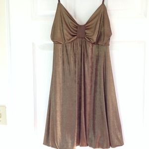 Long chocolate shimmer top