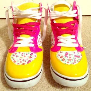 Yellow-Floral Sneakers