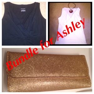 Bundle for Ashley 2 Merona crossover shirts/clutch
