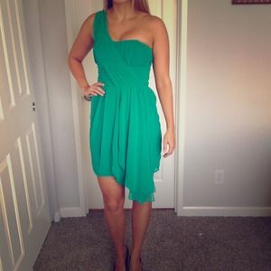 Emerald green cocktail dress