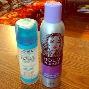 Evercurl Sculpt Cream Gel+ VS Volume Hairspray