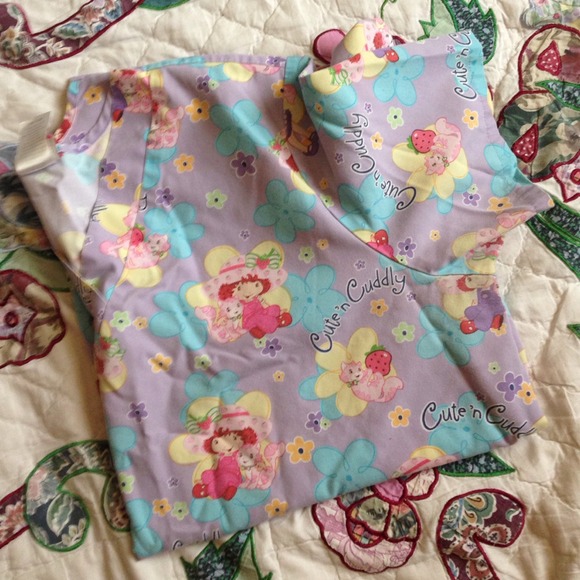 Strawberry shortcake scrub top.