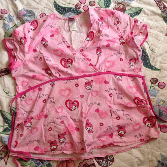 Hello kitty scrub top.
