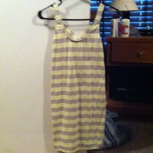 REDUCED!!! Yellow & gray mini dress/long tank