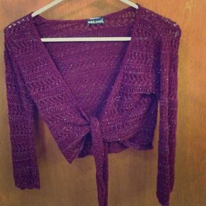 Burgundy Tie Sweater