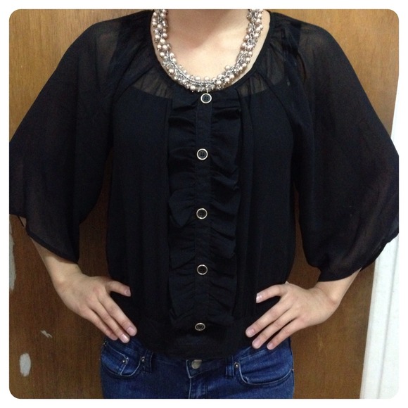 Sheer black top - Picture 2 of 4