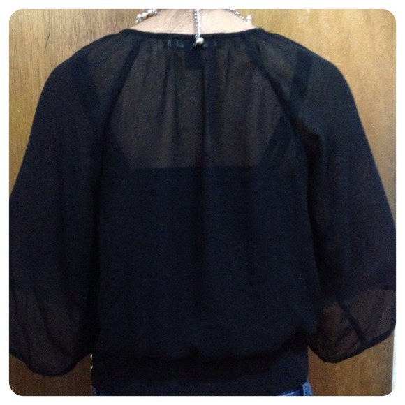 Sheer black top - Picture 3 of 4