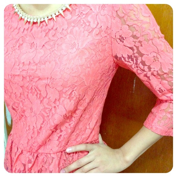 Peach lace top