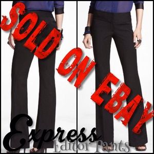 EUC Black Wide Waistband Editor Pants