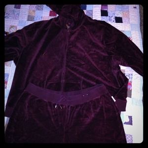 Purple velvet outfit