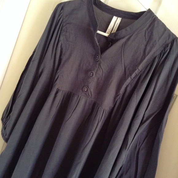 ❌SOLD❌Grey Babydoll Top - Picture 3 of 3