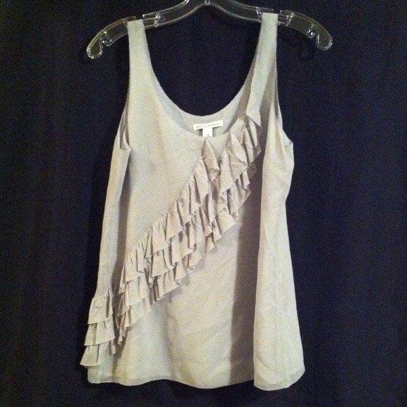 Banana Republic grey ruffle tank top - small
